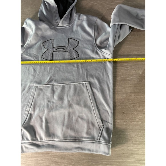 Under Armour Men's Small Gray Pullover Hoodie Long Sleeve Athletic Sweatshirt - Picture 8 of 10